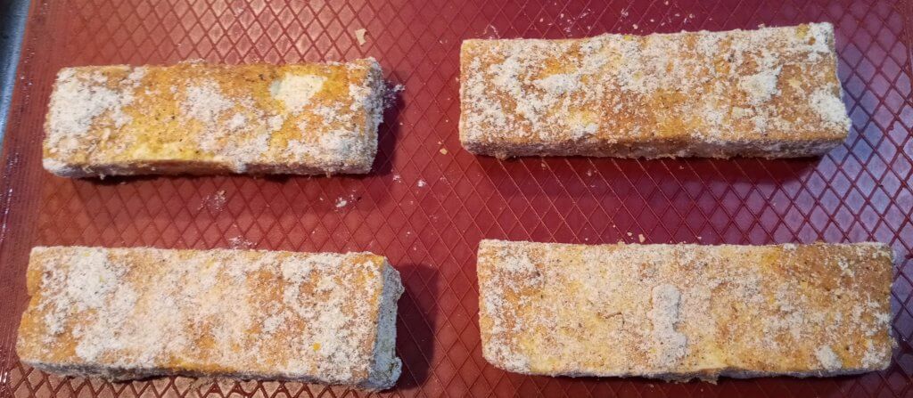tofu empanizado en aceite