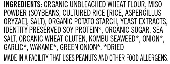 ingredientes de ramen vegano