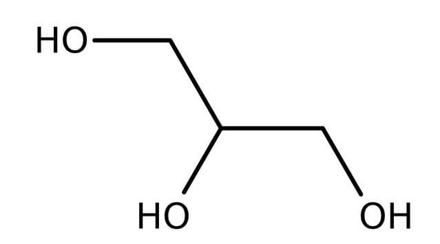 estructura molecular de glicerol