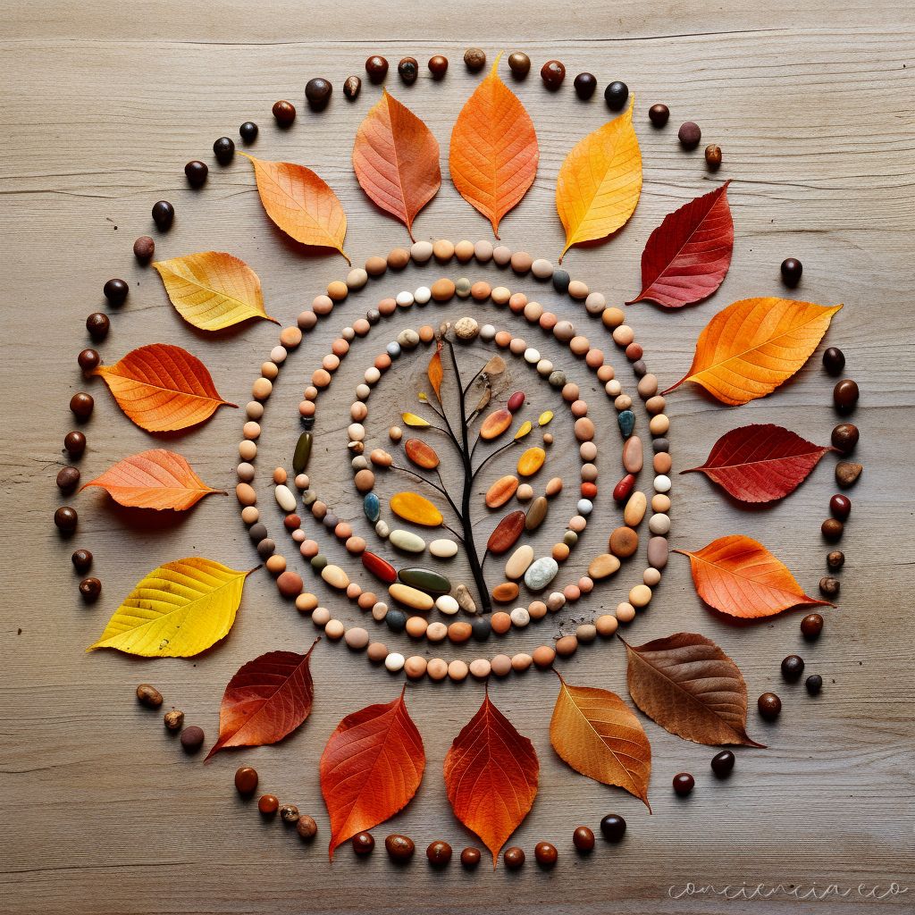Recoge hojas de distintos colores y crea tu propio mosaico otoñal
