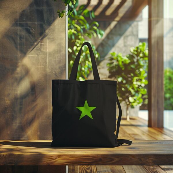Bolsa de Algodón Orgánico Negra Elegancia y Conciencia Ecológica