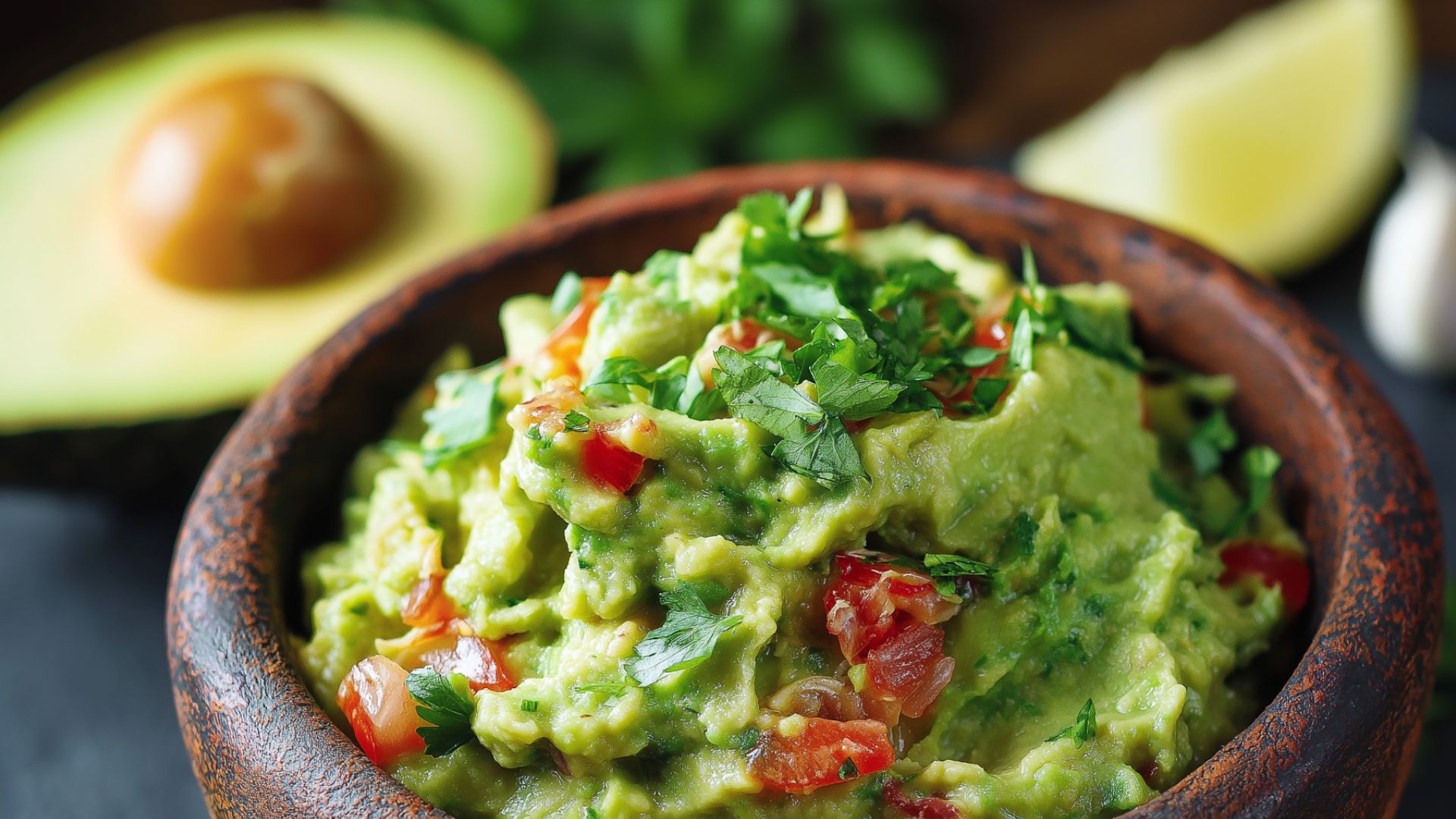 guacamole listo para comer aguacate