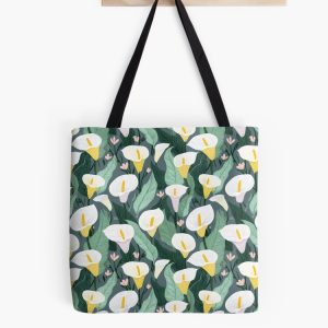 bolsa tote bag alcatraz calla lily pattern patron flores