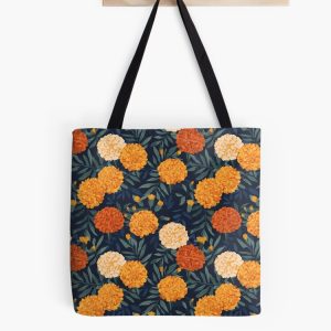 bolsa tote bag cempasuchil marigold pattern patron flores