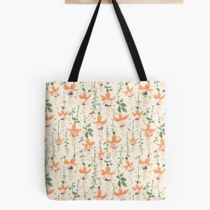 bolsa tote bag fucsia aretes fuchsia flower pattern patron flores