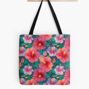 bolsa tote bag hibisco hibiscus pattern patron flores