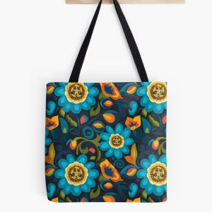 tote bag pasionaria passion flower pattern pattern flores pasiflora