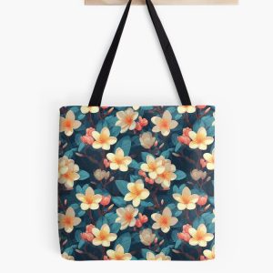 bolsa tote bag plumeria frangipani pattern patron flores