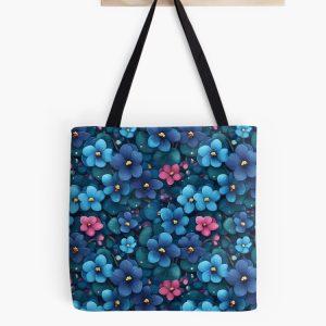 bolsa tote bag violeta africana african violet pattern patron flores
