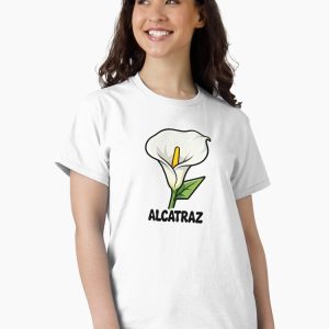 camiseta alcatraz calla lily cartoon retro 80s