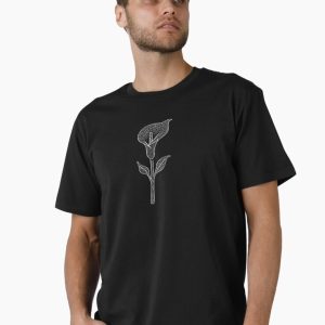 camiseta alcatraz calla lily dot art puntillismo