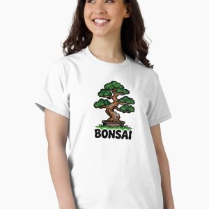 camiseta bonsai tree cartoon retro 80s