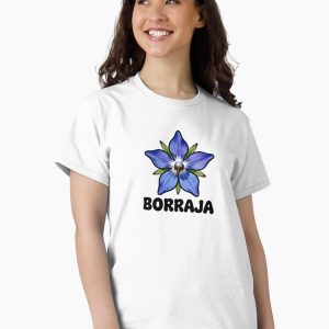 camiseta borraja borage starflower cartoon retro 80s