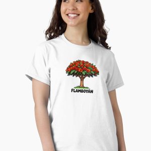 camiseta flamboyan royal poinciana cartoon retro 80s