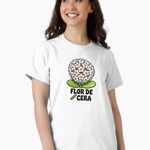 camiseta flor cera wax plant hoya cartoon retro 80s