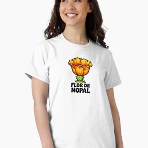camiseta flor nopal prickly pear cartoon retro 80s