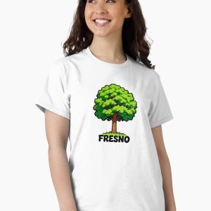 camiseta fresno ash tree cartoon retro 80s