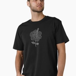 camiseta hibisco hibiscus flower dot art puntillismo