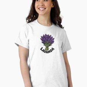 camiseta lavanda lavender herb cartoon retro 80s