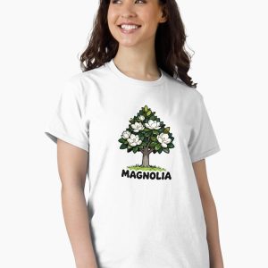 camiseta magnolia tree cartoon retro 80s