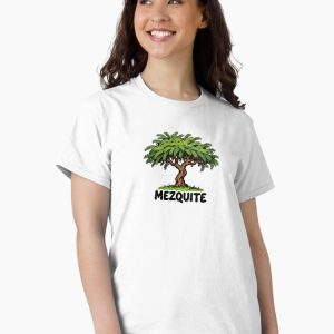 camiseta mezquite mesquite tree cartoon retro 80s