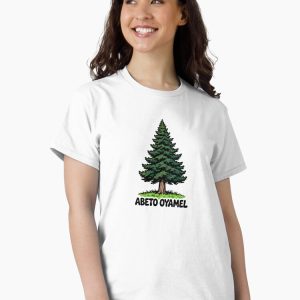 camiseta oyamel sacred fir cartoon retro 80s