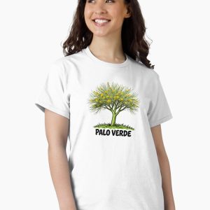 camiseta palo verde desert tree cartoon retro 80s
