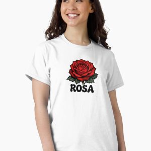camiseta rosa roja red rose cartoon retro 80s