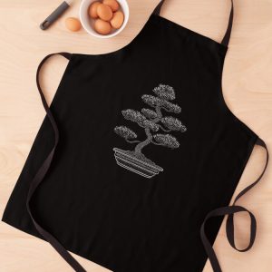 delantal apron bonsai japanese pine dot art puntillismo jardineria