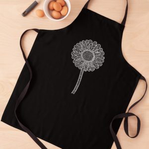 delantal apron gerbera flower dot art puntillismo jardineria