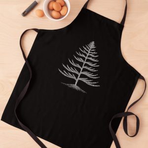 delantal apron pino norfolk island pine dot art puntillismo jardineria