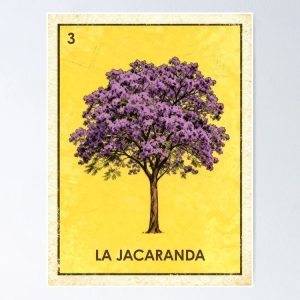 poster arbol jacaranda loteria mexicana