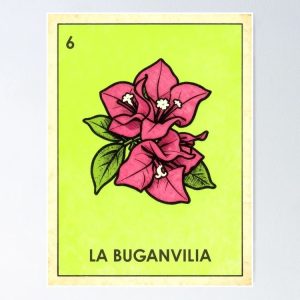 poster bugambilia bougainvillea loteria mexicana