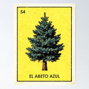 poster el abeto azul blue spruce loteria mexicana