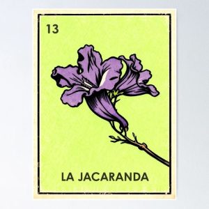 poster flor jacaranda purple loteria mexicana