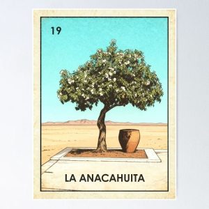 poster la anacahuita mexican olive loteria mexicana