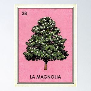 poster magnolia grandiflora tree loteria mexicana