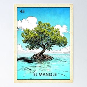 poster mangle rojo red mangrove loteria mexicana
