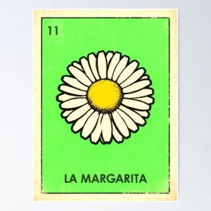 poster margarita daisy flower loteria mexicana