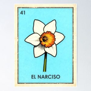 poster narciso daffodil narcissus loteria mexicana