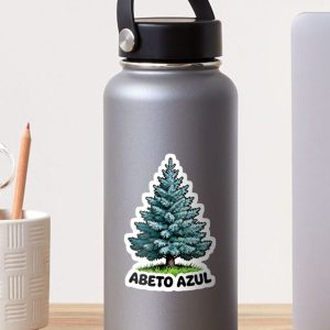 sticker pegatina abeto azul blue spruce cartoon retro 80s