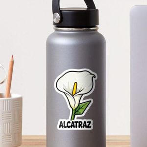 sticker pegatina alcatraz calla lily cartoon retro 80s
