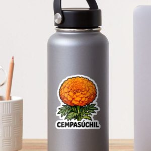 sticker pegatina cempasuchil marigold cartoon retro 80s
