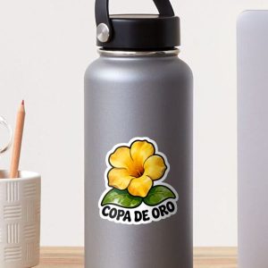 sticker pegatina copa oro allamanda cartoon retro 80s