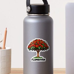 sticker pegatina flamboyan royal poinciana cartoon retro 80s
