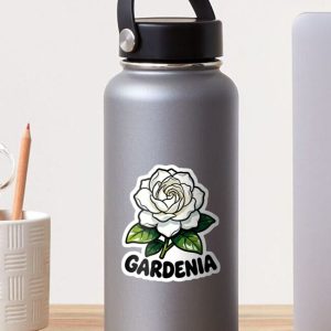 sticker pegatina gardenia flower cartoon retro 80s