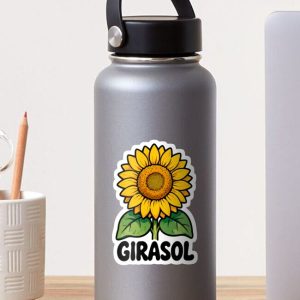 sticker pegatina girasol sunflower cartoon retro 80s