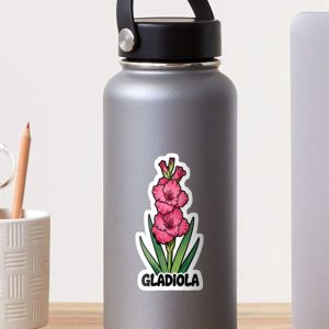 sticker pegatina gladiolo gladiolus flower cartoon retro 80s