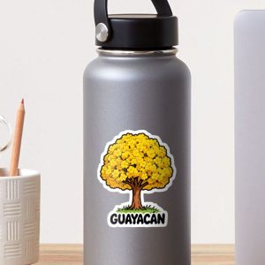 sticker pegatina guayacan yellow poui cartoon retro 80s