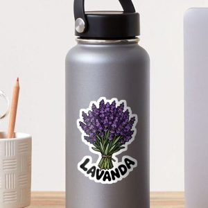 sticker pegatina lavanda lavender herb cartoon retro 80s